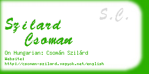 szilard csoman business card